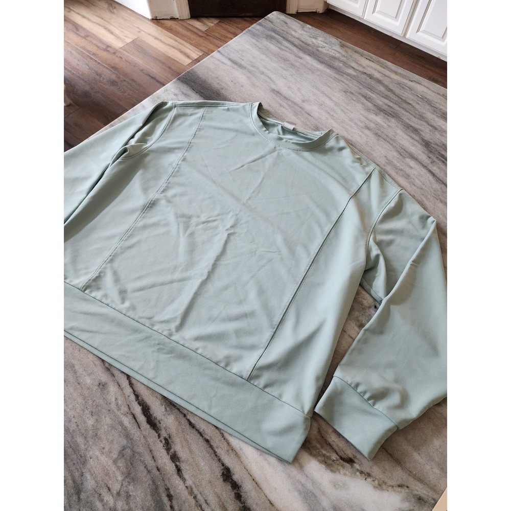 NWOT Outdoor Sports Women Sage Green Seam Detail Activewear Sweatshirt Size L